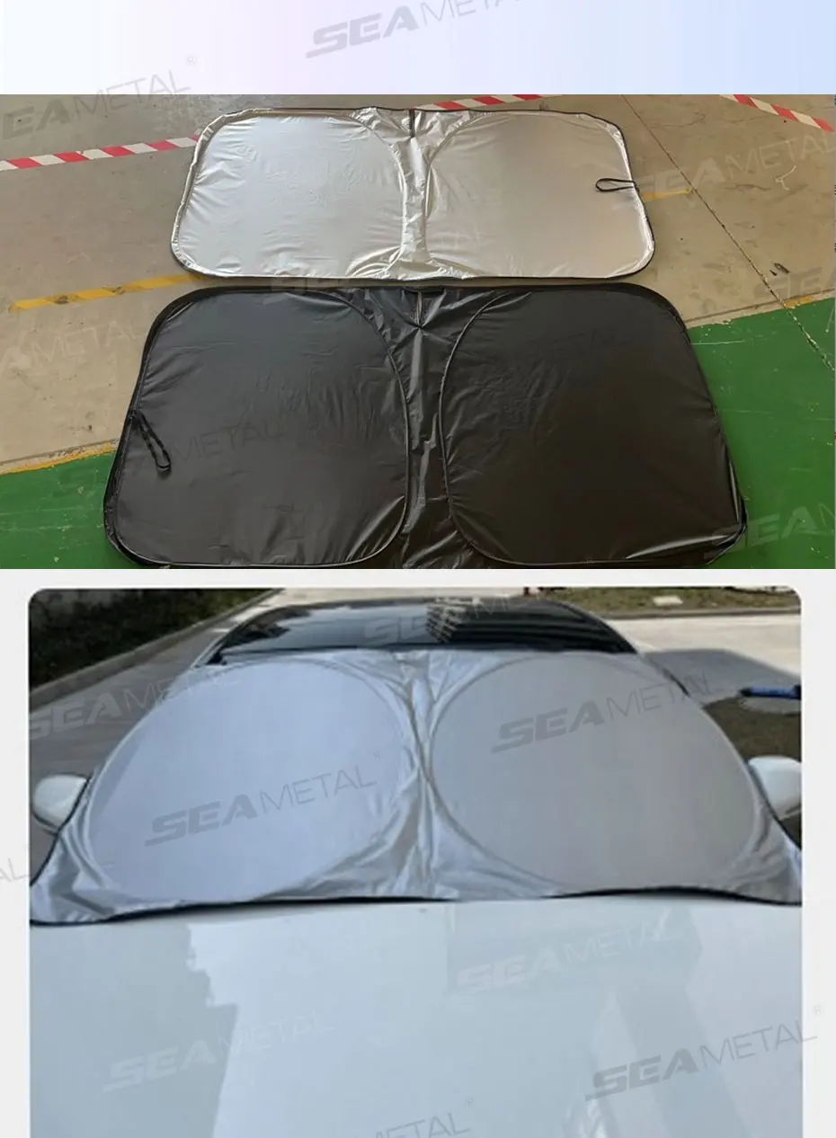 SEAMETAL Car Windshield Sun Shade Cover Foldable Front Window Sun Visor Blocks UV Refletive Car Parasol Sunshade Protector Cover