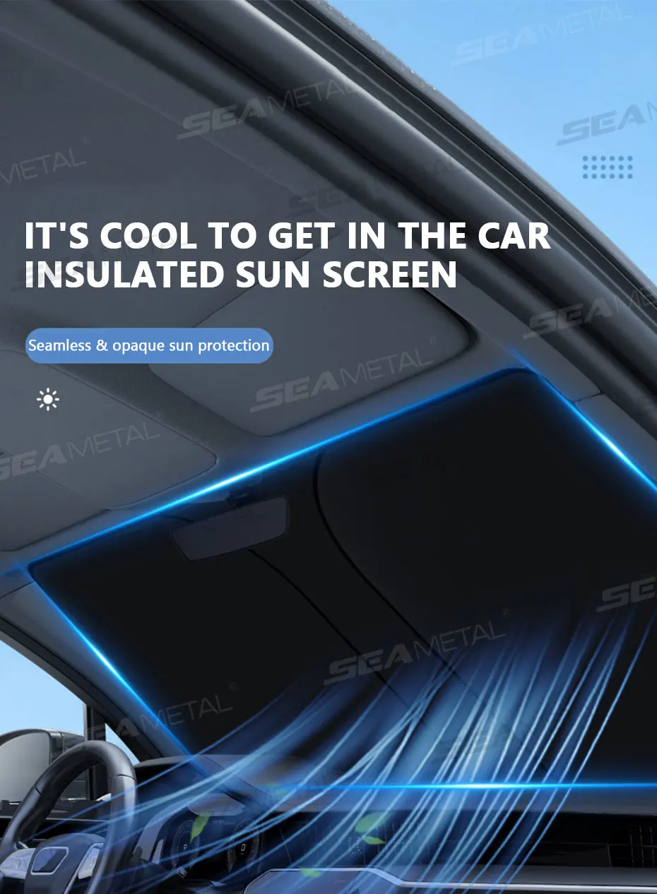 SEAMETAL Car Windshield Sun Shade Cover Foldable Front Window Sun Visor Blocks UV Refletive Car Parasol Sunshade Protector Cover