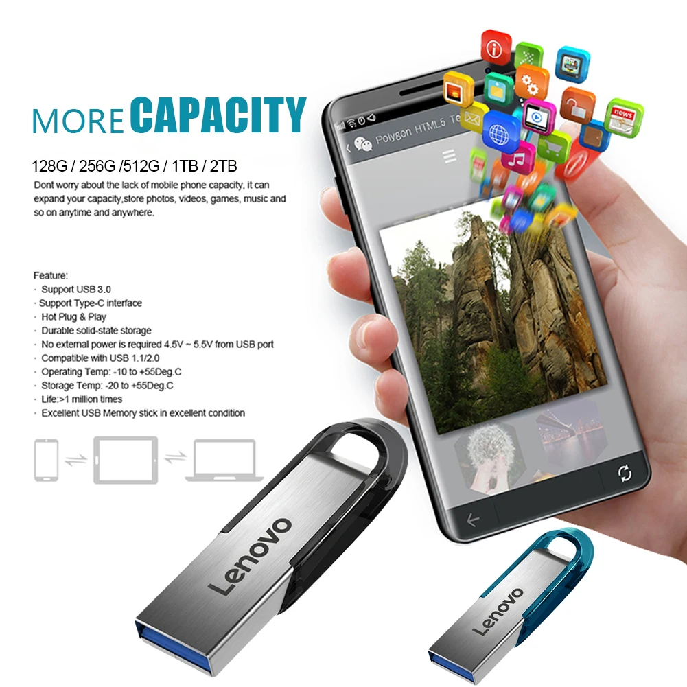 Lenovo Flash Drives 2TB Usb 3.0 Mini High Speed Metal Pendrive 1TB 512GB Stick Portable Drive Waterproof Memoria Storage U Disk Lenovo Flash Drives 2TB Usb 3.0 Mini High Speed Metal Pendrive 1TB 512GB Stick Portable Drive Waterproof Memoria Storage U Disk