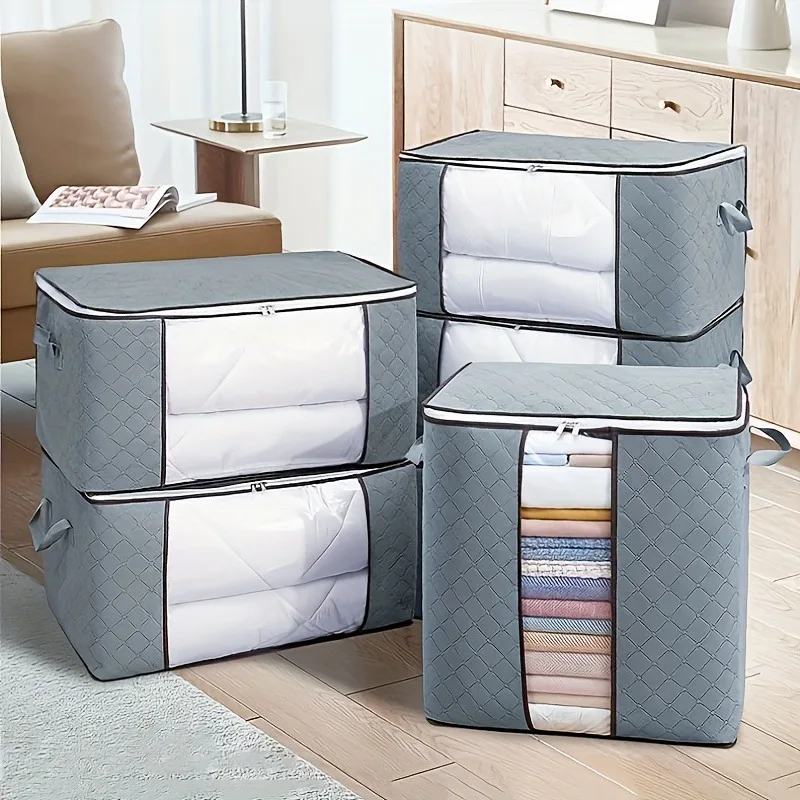 Extra Large Handle Storage Bag - Portable Clothing and Quilt Organizing Bag with Window, Durable Polyester Material, Suitable fo - Image 5