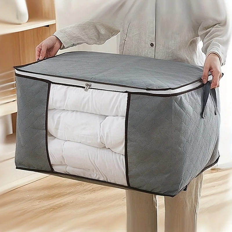 Extra Large Handle Storage Bag - Portable Clothing and Quilt Organizing Bag with Window, Durable Polyester Material, Suitable fo - Image 2