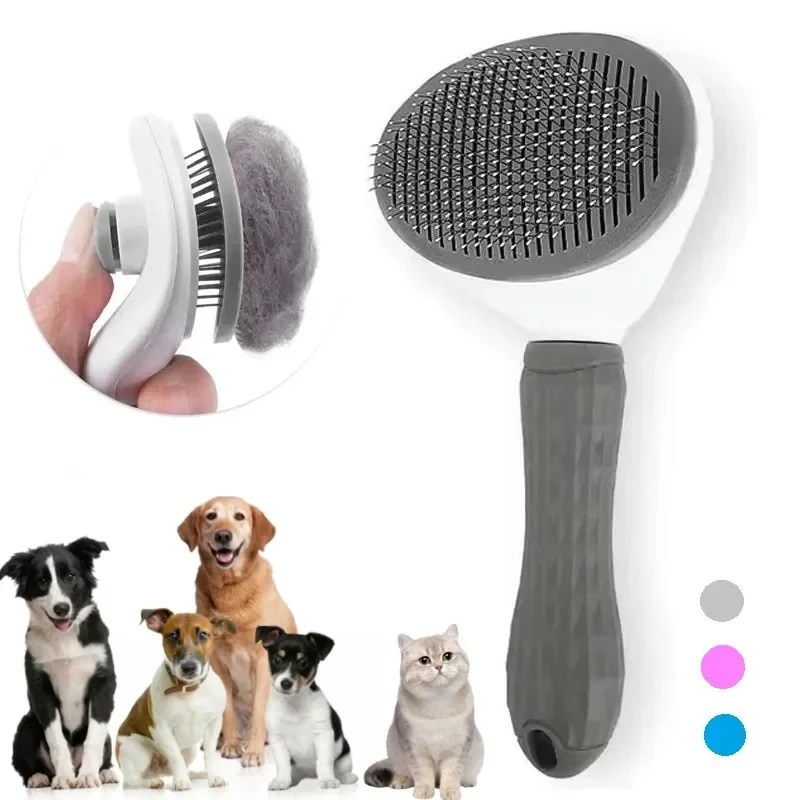 Pet Dog Brush Cat Comb Self Cleaning Pet Hair Remover Brush For Dogs Cats Grooming Tools Pets Dematting Comb Dogs Accessories Pet Dog Brush Cat Comb Self Cleaning Pet Hair Remover Brush For Dogs Cats Grooming Tools Pets Dematting Comb Dogs Accessories