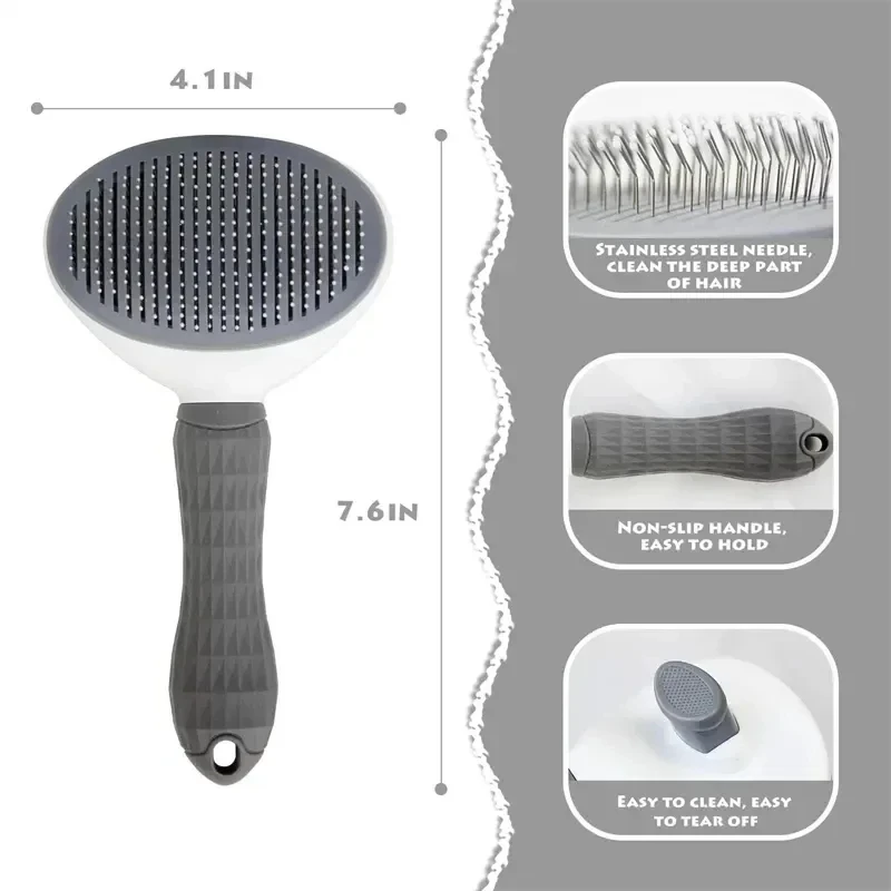 Pet Dog Brush Cat Comb Self Cleaning Pet Hair Remover Brush For Dogs Cats Grooming Tools Pets Dematting Comb Dogs Accessories Pet Dog Brush Cat Comb Self Cleaning Pet Hair Remover Brush For Dogs Cats Grooming Tools Pets Dematting Comb Dogs Accessories