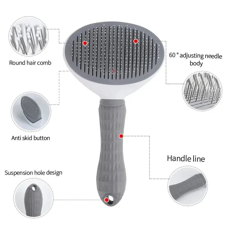 Pet Dog Brush Cat Comb Self Cleaning Pet Hair Remover Brush For Dogs Cats Grooming Tools Pets Dematting Comb Dogs Accessories Pet Dog Brush Cat Comb Self Cleaning Pet Hair Remover Brush For Dogs Cats Grooming Tools Pets Dematting Comb Dogs Accessories