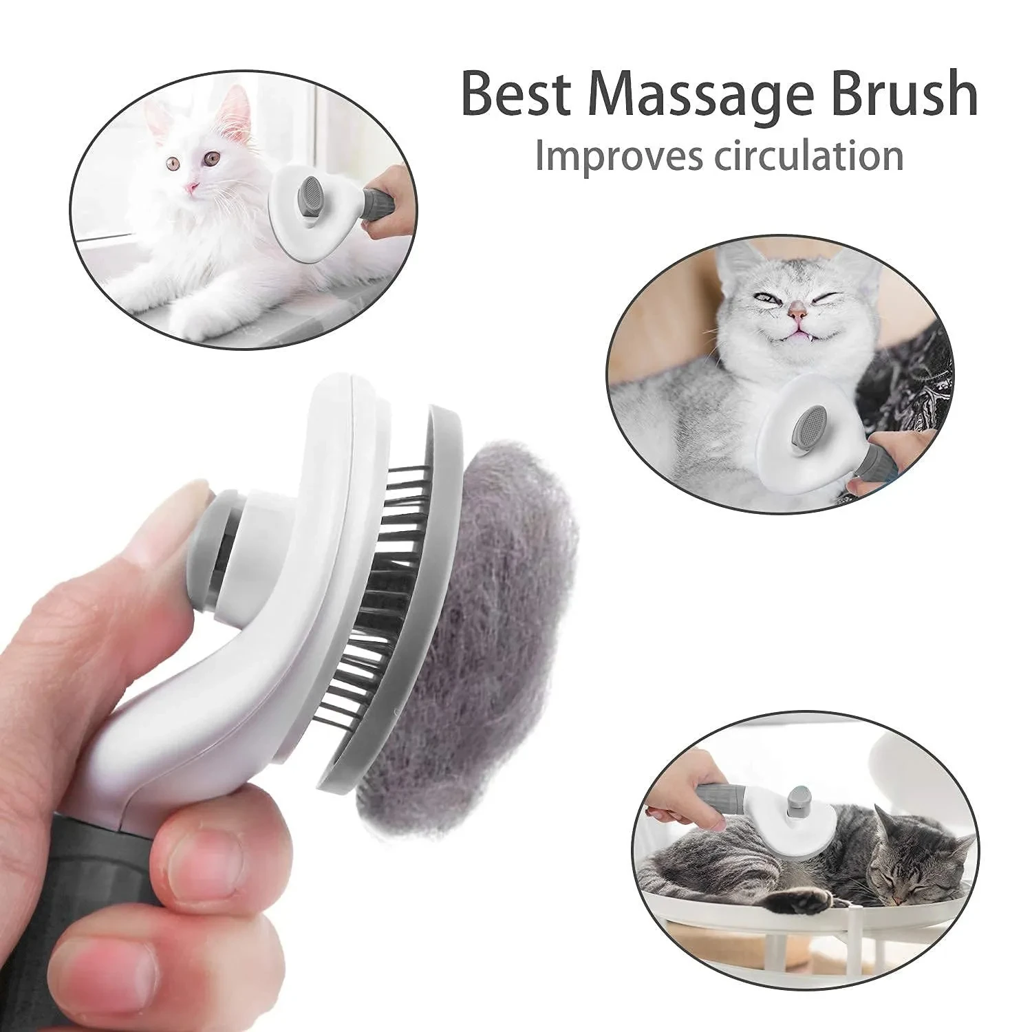 Pet Dog Brush Cat Comb Self Cleaning Pet Hair Remover Brush For Dogs Cats Grooming Tools Pets Dematting Comb Dogs Accessories Pet Dog Brush Cat Comb Self Cleaning Pet Hair Remover Brush For Dogs Cats Grooming Tools Pets Dematting Comb Dogs Accessories